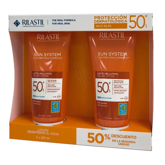 Rilastil Sun System 50 Leche Velluto , 2 x 200 ml