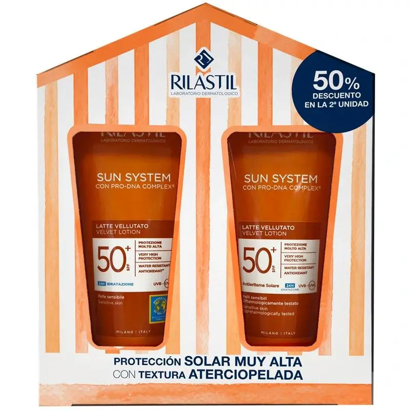 Rilastil Sun System 50 Leche Velluto , 2 x 200 ml