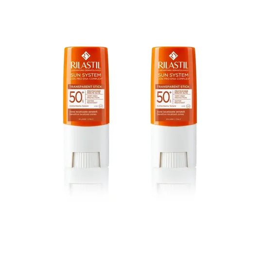 Rilastil Sun System Spf 50+ Stick Transparente, 2X8,5 Gr