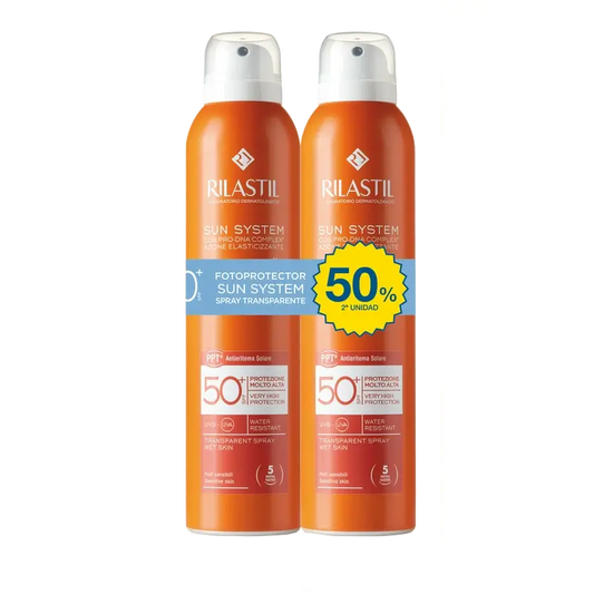 Rilastil Sun System Spray Transparente 50+  , 2 x 200 ml