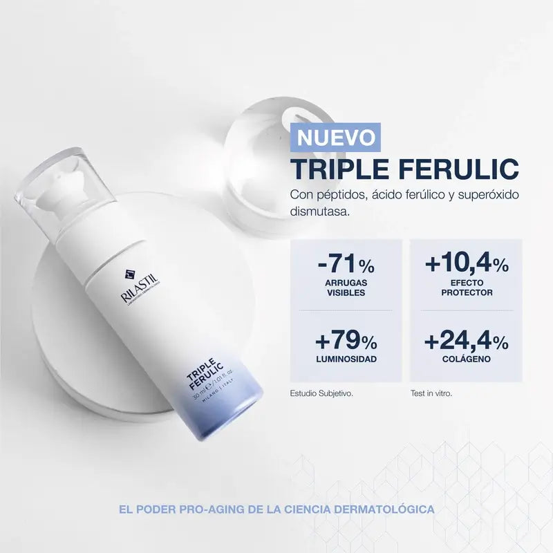 Rilastil Triple Ferulic Serúm Antiedad, Antioxidante E Iluminador, 30 Ml