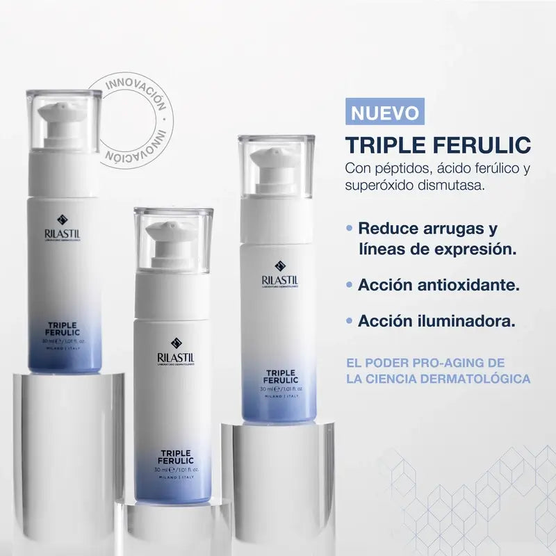 Rilastil Triple Ferulic Serúm Antiedad, Antioxidante E Iluminador, 30 Ml