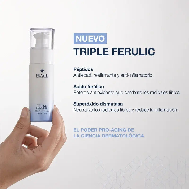 Rilastil Triple Ferulic Serúm Antiedad, Antioxidante E Iluminador, 30 Ml