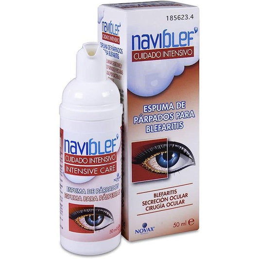 Novax Naviblef  Cuidado Intensivo Espuma De Parpados Para Blefaritis, 50 ml