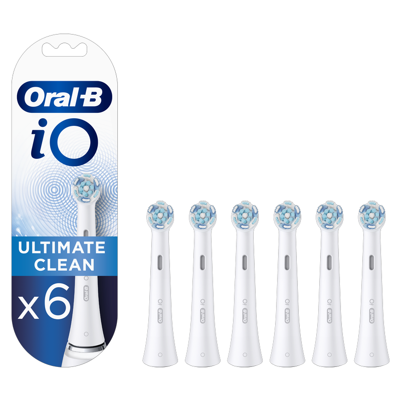 Oral-B Braun iO Ultimate Clean Cabezales De Recambio, Pack De 6 Unidades