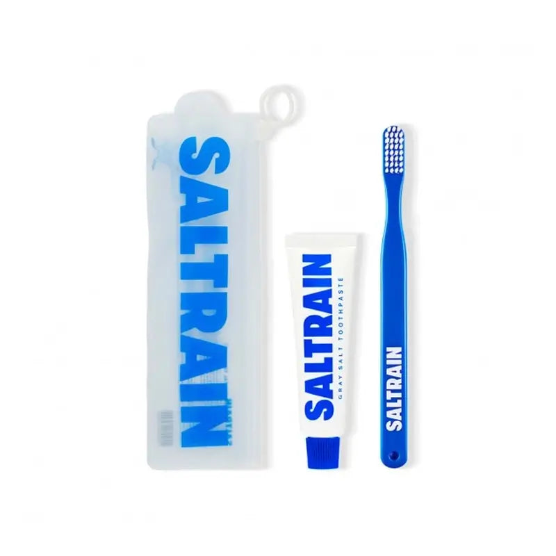 Saltrain Travel Kit Blue Gray Salt Y Un Cepillo