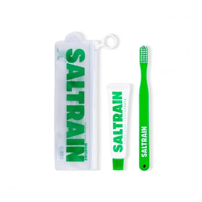 Saltrain Travel Kit Green Tiger Leaf Y Un Cepillo