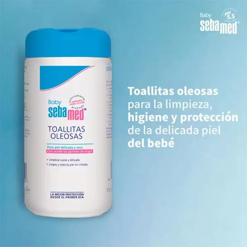 SEBAMED Baby Toallitas Oleosas 70 Unidades