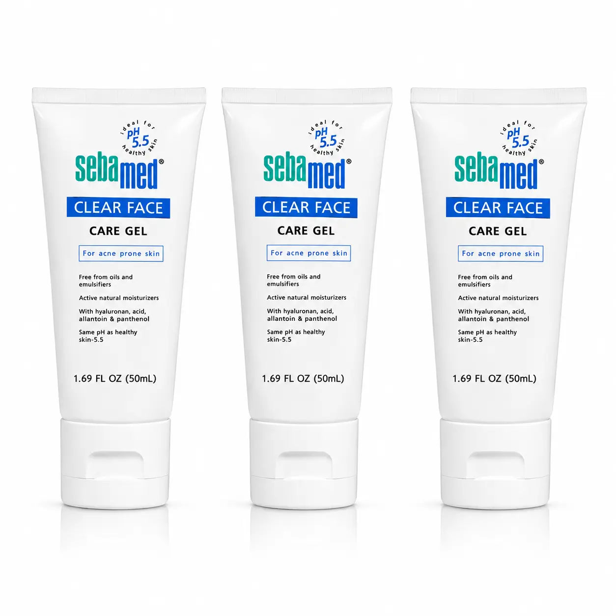 Sebamed Clear Face Gel Hidratante 50 Ml , pack 3