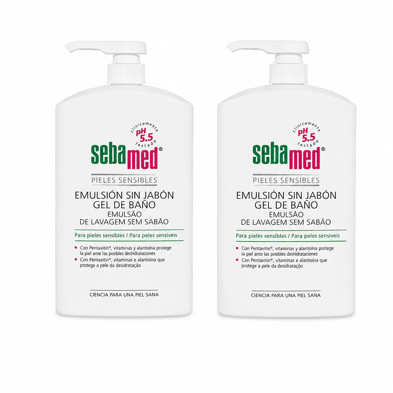 Sebamed Gel De Baño Emulsión Sin Jabón 1000 Ml , pack 2