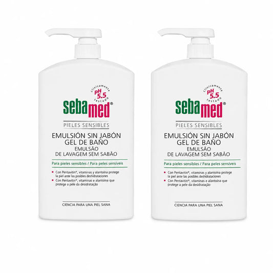 Sebamed Gel De Baño Emulsión Sin Jabón 1000 Ml , pack 2