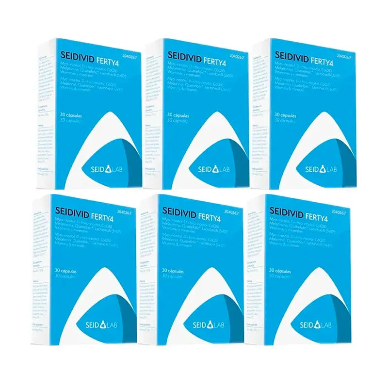 Seidivid Ferty4 Complemento Alimenticio, Pack 6 x 30 Cápsulas