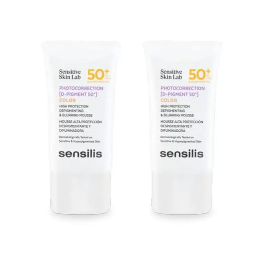Sensilis Photocorrection [D-Pigment 50+] Color Mousse Despigmentante, 2X40 Ml