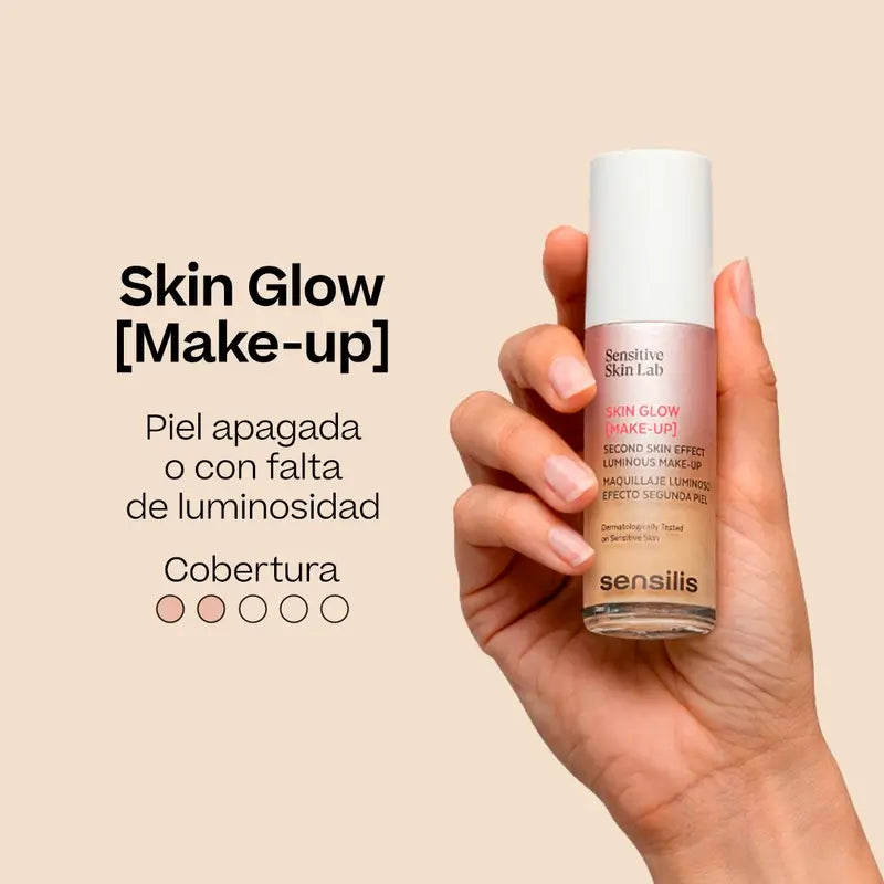 Sensilis Skin Glow Makeup Base De Maquillaje Luminosa - Tono Beige 02, 30 ml