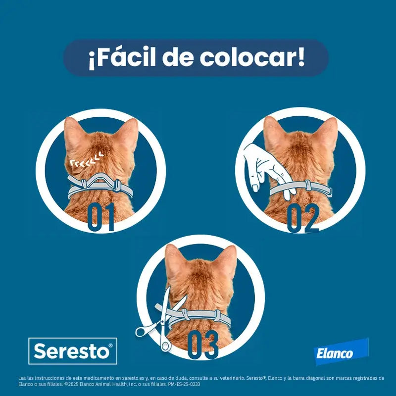 Seresto Collar Gatos Pack 3 uds