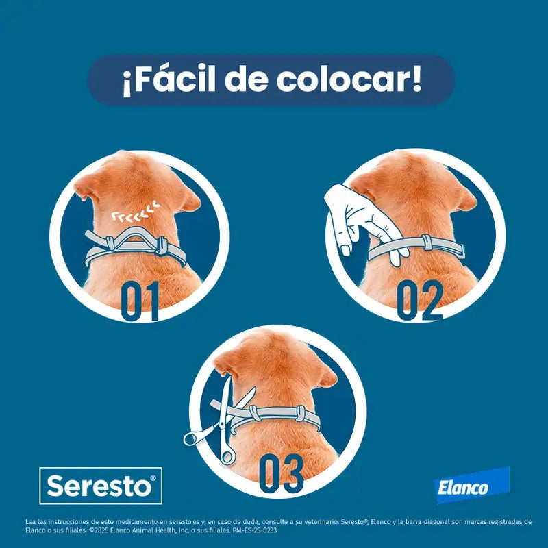 Seresto Collar Perros +8Kg Grande Pack 3 uds