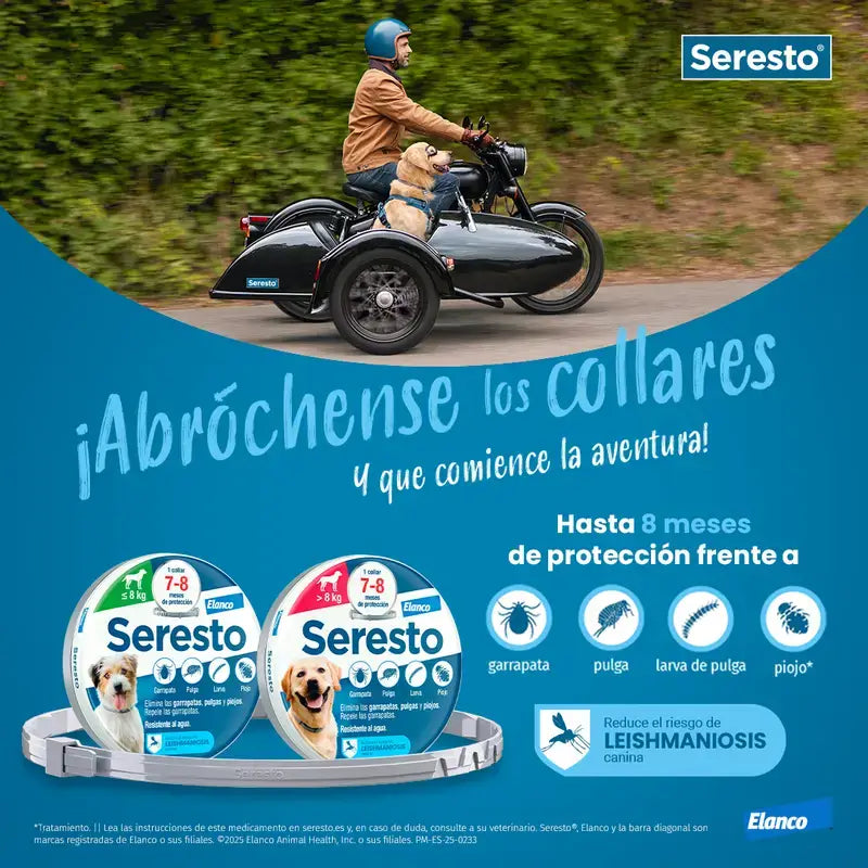 Seresto Collar Perros +8Kg Grande Pack 3 uds