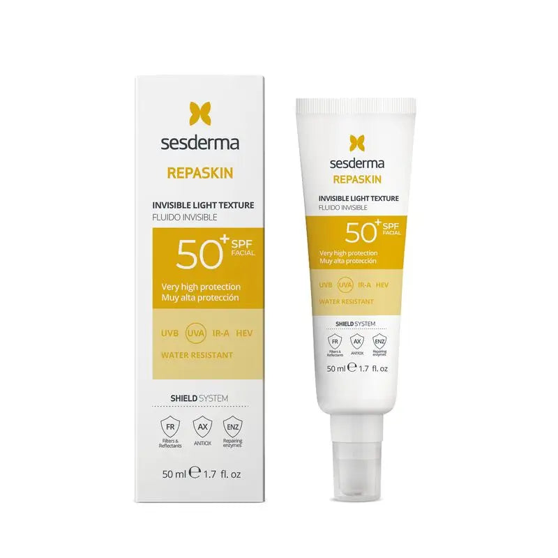 Sesderma Repaskin Fotoprotector Spf 50 Facial Fluido Invisible, 50 ml