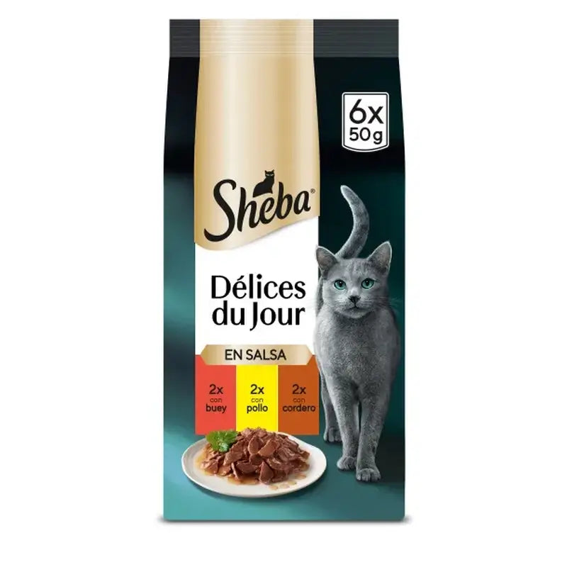 Sheba Delices Du Jour Carnes Para Gatos 12X6X50Gr