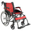 silla de ruedas de alum. autopropulsable, roja