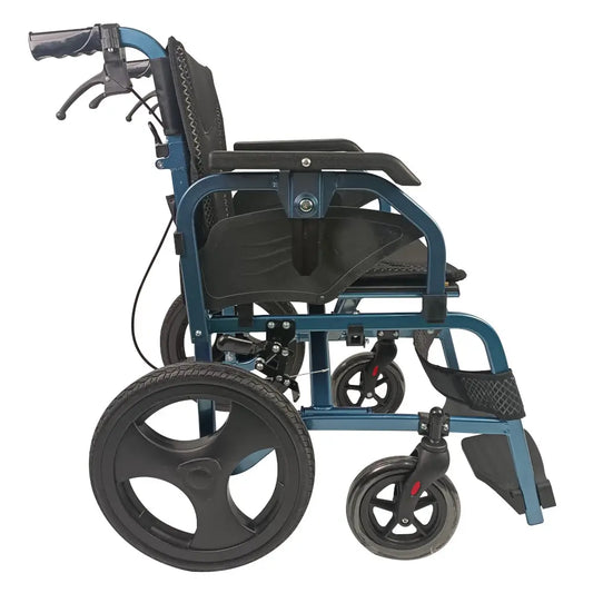 silla de ruedas de transporte alum. acolchada high end, 43 cm