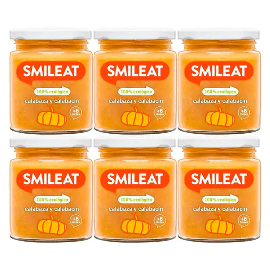 Smileat Tarrito Calabaza Y Calabacín, 6x230 Gr