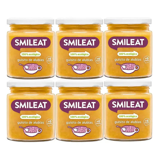 Smileat Tarrito Guisito De Alubias, Pack 6 x 230 Gr