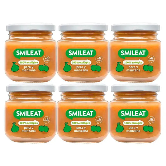 Smileat Tarrito Pera Y Manzana, 6x130 Gr