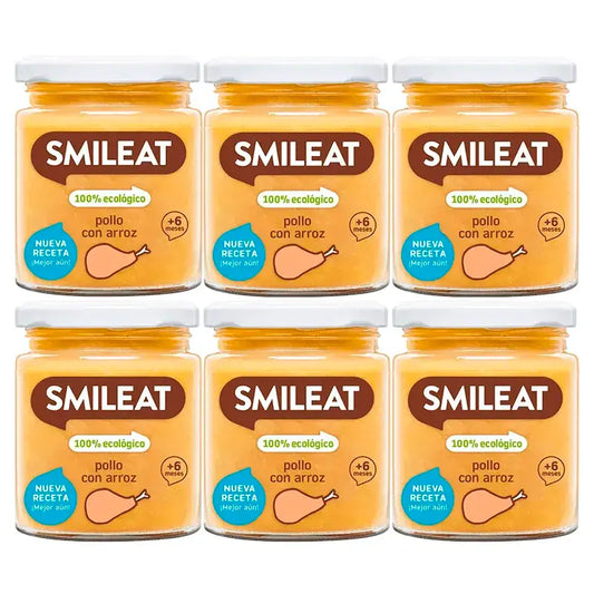 Smileat Tarrito Pollo Con Arroz, 6x230 Gr