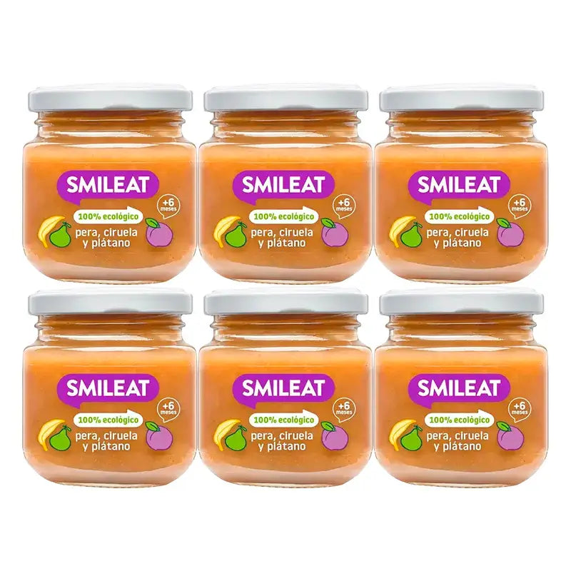 Smileat Tarrito Tres Frutas, Pack 6 x 130 Gr