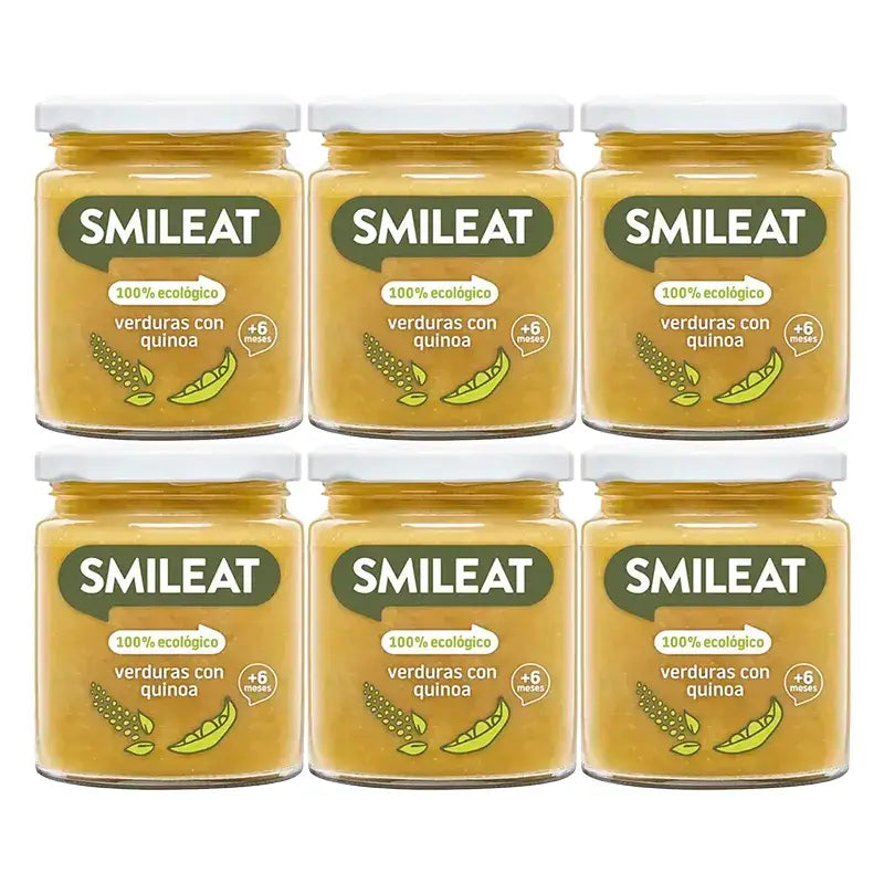 Smileat Tarrito Verduras Con Quinoa Ecológico, 6x230 Gr