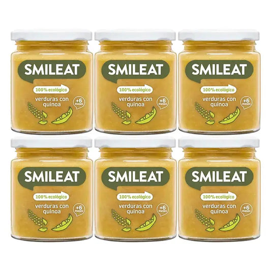 Smileat Tarrito Verduras Con Quinoa Ecológico, 6x230 Gr