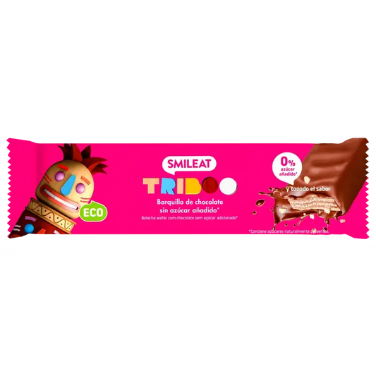 Smileat Barquillo Recubierto de Chocolate , 40 gr ECO