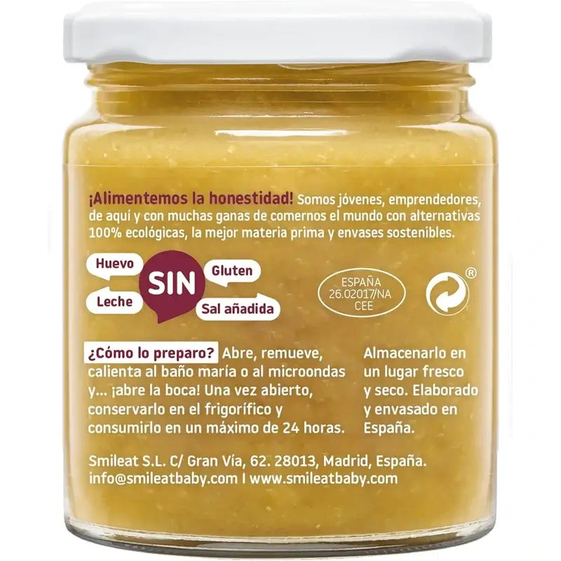 Smileat Tarrito Ternera con Verduras, 230 gr