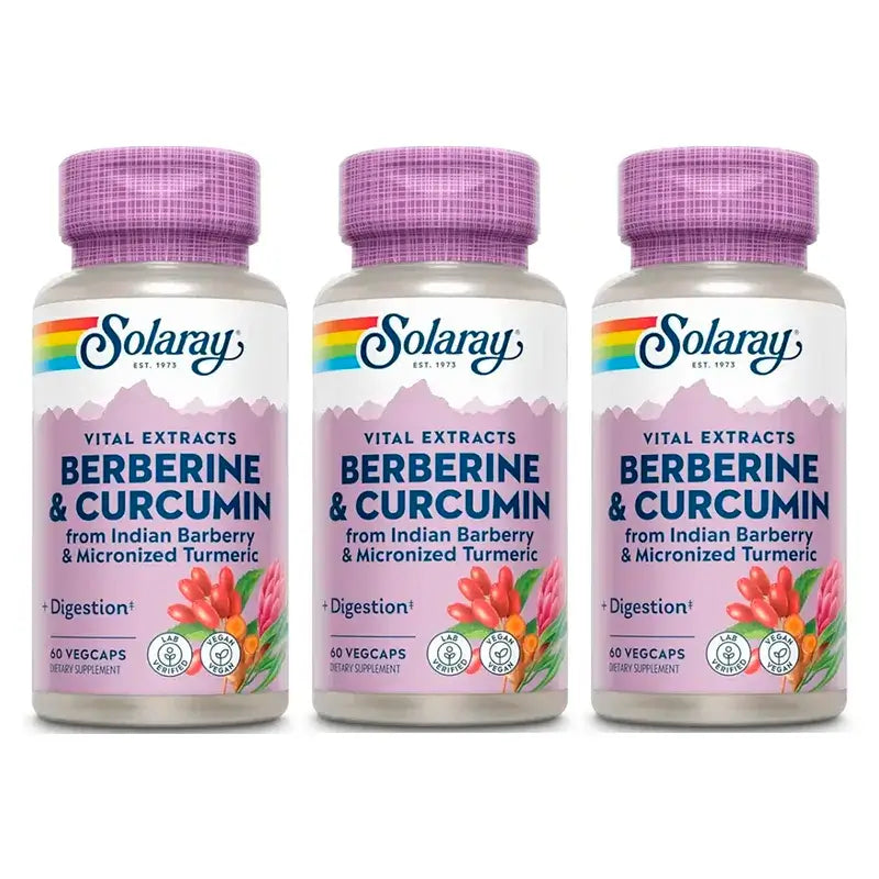 Solaray Berberine & Curcumin Pack 3 x 60 Cápsulas