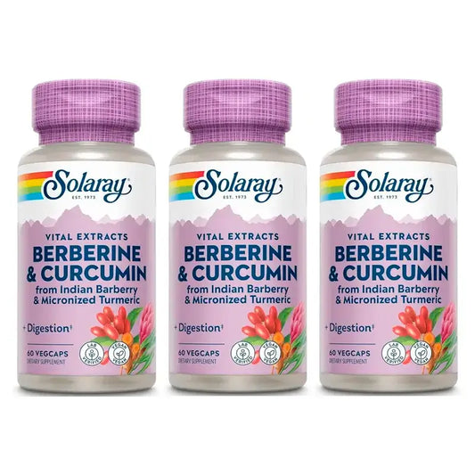 Solaray Berberine & Curcumin Pack 3 x 60 Cápsulas