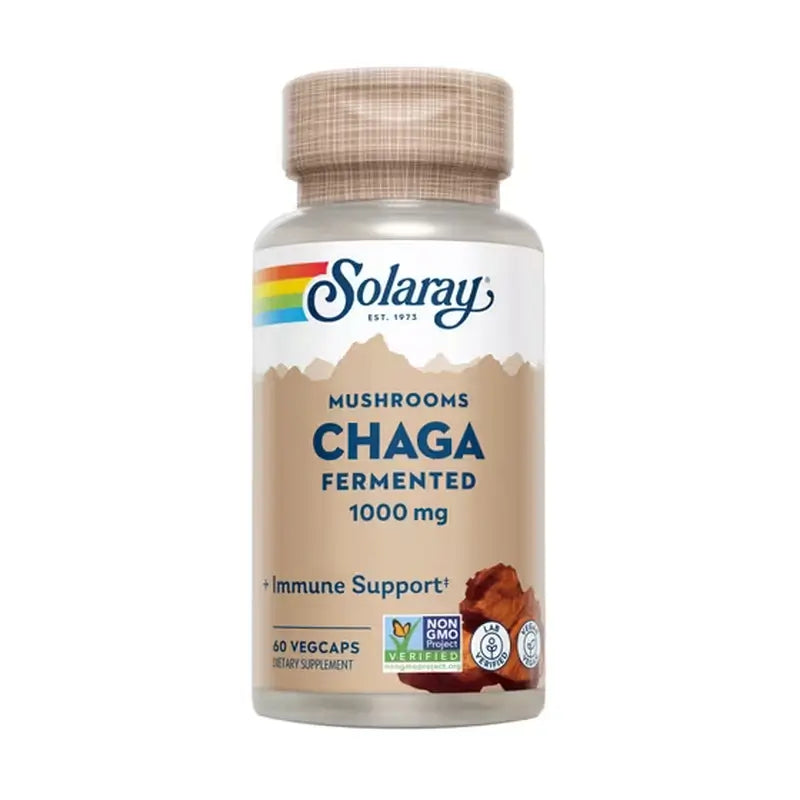 Solaray Chaga Fermented 500Mg 60V Cápsulas