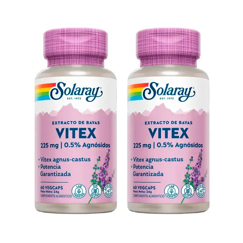 Solaray Vitex (Sauzgatillo) Pack 2 x 60 Cápsulas