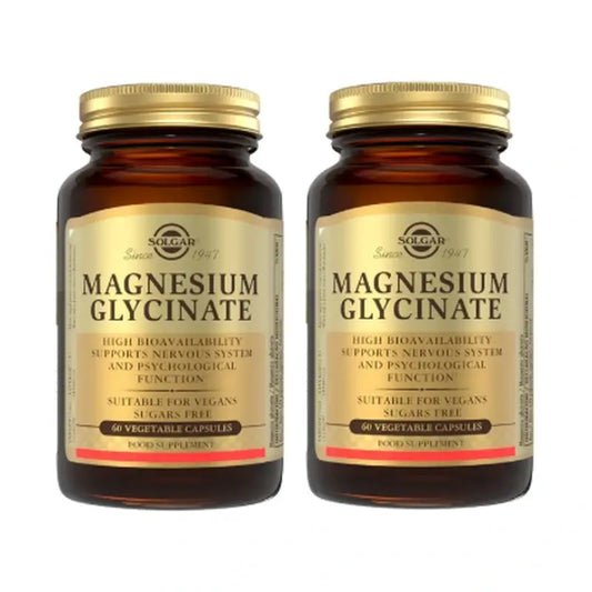 Solgar Magnesio Bisglicinato, Pack 2 x 60 Cápsulas Vegetales