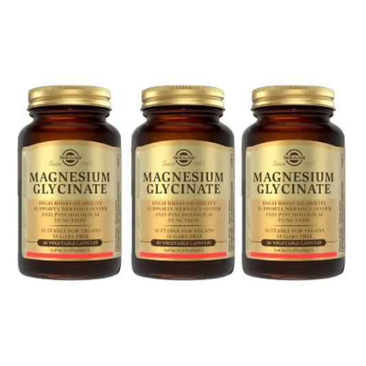 Solgar Magnesio Bisglicinato, Pack 3 x 60 Cápsulas Vegetales