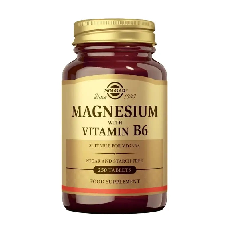 Solgar Magnesio con Vitamina B6, 250 Comprimidos