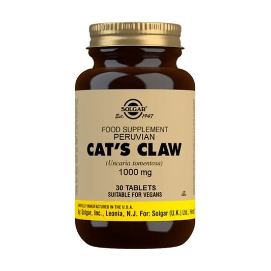 Solgar Uña de Gato 1000 mg.  30 comprimidos