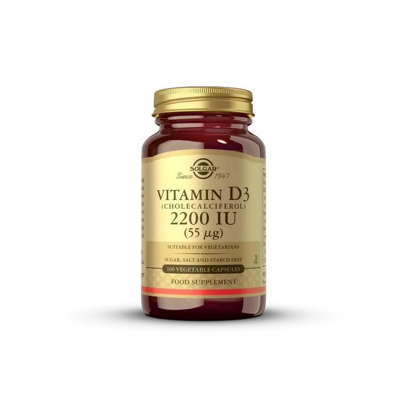 Solgar Vitamina D3 2200 UI, 100 cápsulas