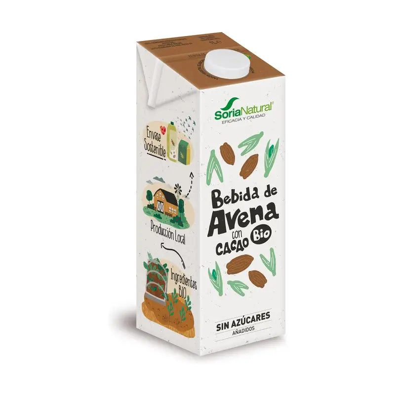 Soria Natural Bebida Vegetal De Avena Con Cacao 1Lt Bio S/A