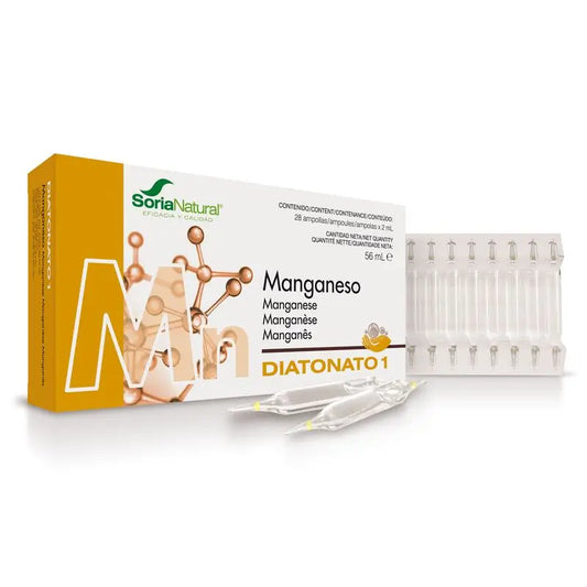 Soria Natural Diatonato 1 Manganeso , 28 ampollas de 2 ml