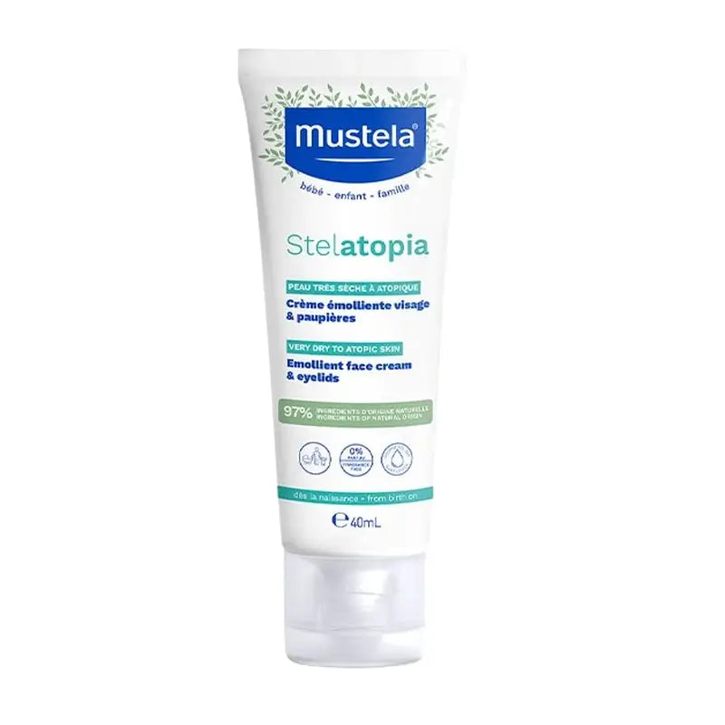 Mustela Stelatopia Crema Facial Emoliente, 40 ml