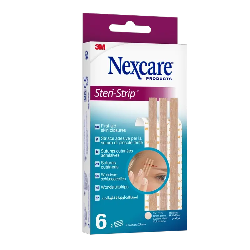 3M Steri-Strip Sutura Adhesiva 75 x 6 mm 3 Tiras