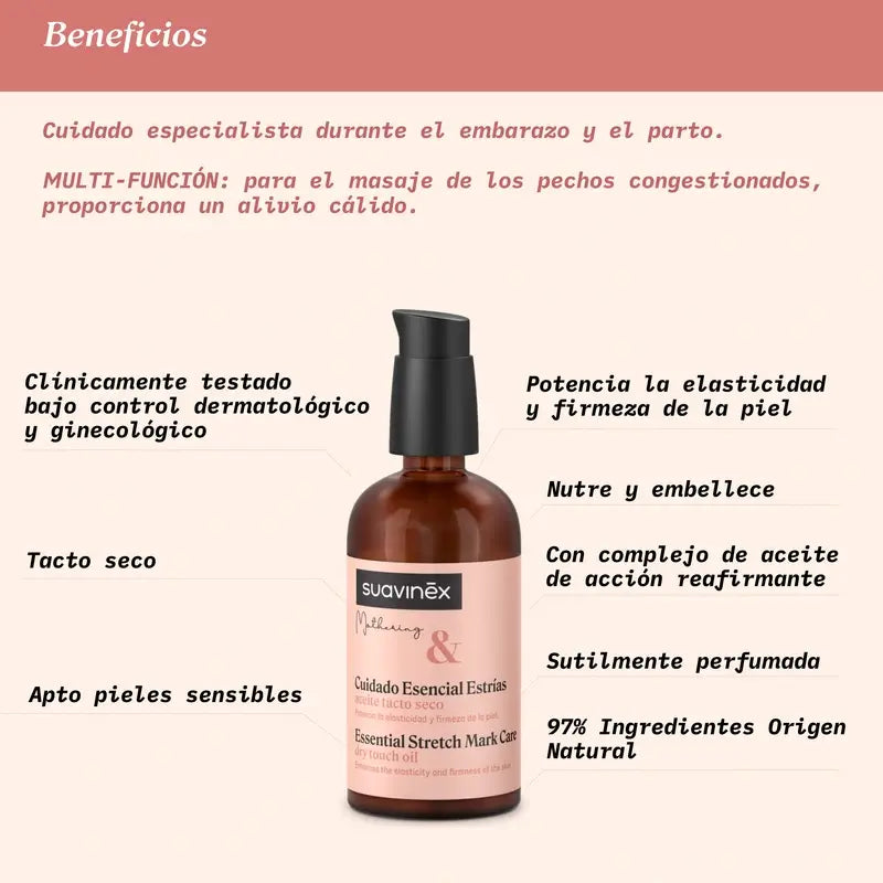 Suavinex Aceite Antiestrías Embarazo, 100 Ml