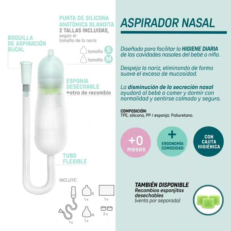 Suavinex Aspirador Nasal Bebés, +0 Meses