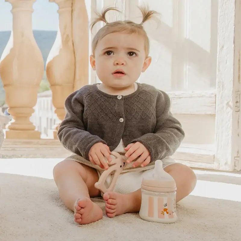 Suavinex Biberón 150 Ml, Flujo Lento (S), +0 Meses, Wonderland Rosa